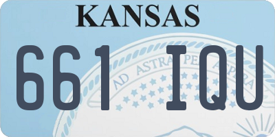 KS license plate 661IQU