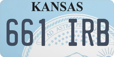 KS license plate 661IRB