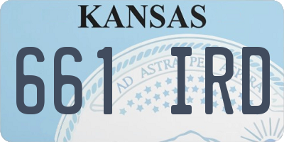 KS license plate 661IRD