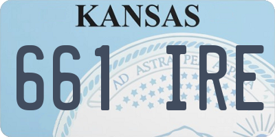 KS license plate 661IRE