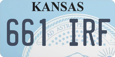 KS license plate 661IRF