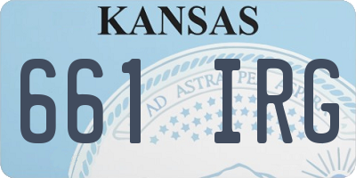 KS license plate 661IRG