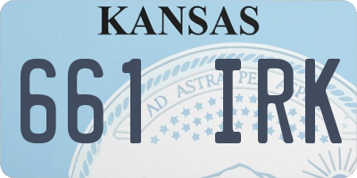 KS license plate 661IRK