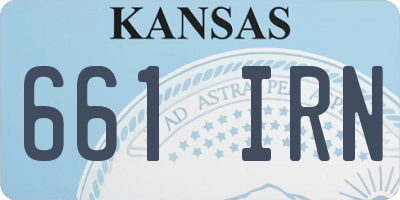KS license plate 661IRN