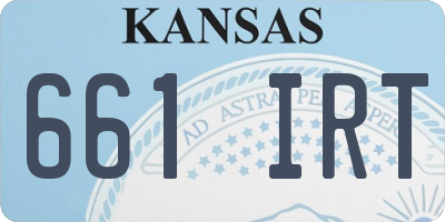 KS license plate 661IRT