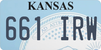 KS license plate 661IRW