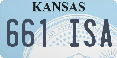 KS license plate 661ISA