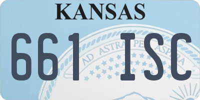 KS license plate 661ISC