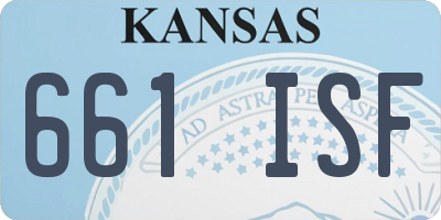 KS license plate 661ISF