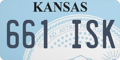 KS license plate 661ISK