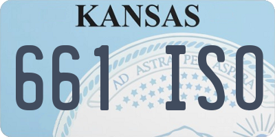 KS license plate 661ISO