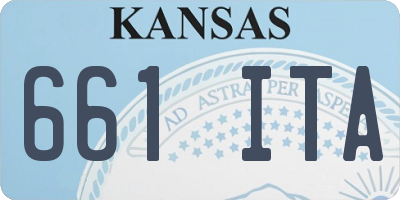 KS license plate 661ITA