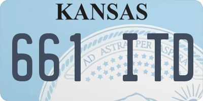 KS license plate 661ITD