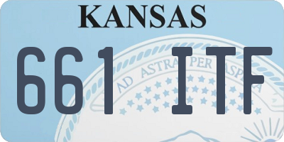 KS license plate 661ITF