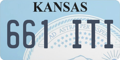 KS license plate 661ITI