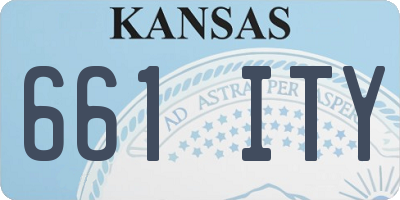 KS license plate 661ITY