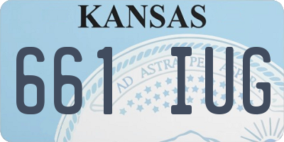 KS license plate 661IUG