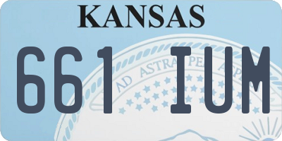 KS license plate 661IUM