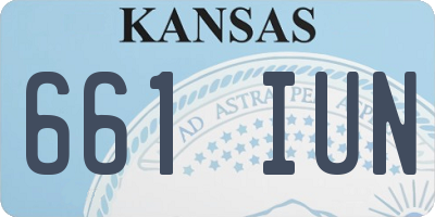 KS license plate 661IUN