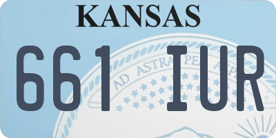 KS license plate 661IUR