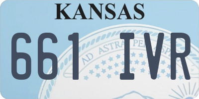 KS license plate 661IVR