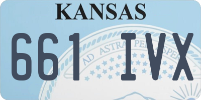 KS license plate 661IVX