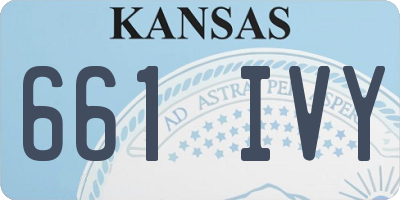 KS license plate 661IVY