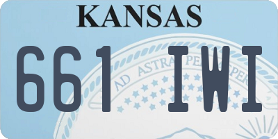 KS license plate 661IWI