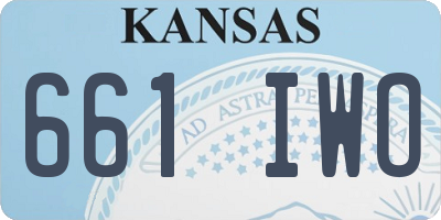 KS license plate 661IWO