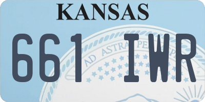KS license plate 661IWR