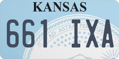 KS license plate 661IXA