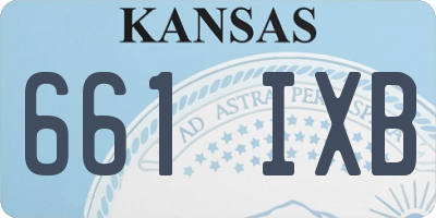 KS license plate 661IXB