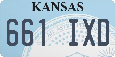 KS license plate 661IXD