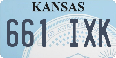 KS license plate 661IXK