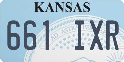 KS license plate 661IXR