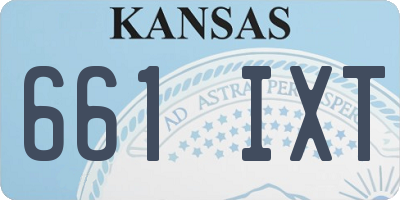 KS license plate 661IXT