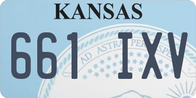 KS license plate 661IXV