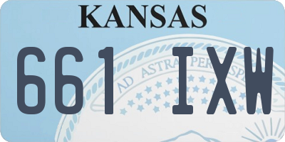 KS license plate 661IXW