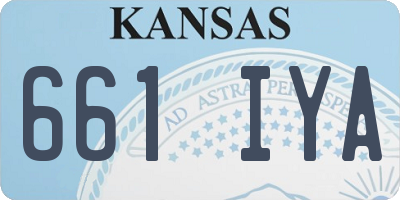 KS license plate 661IYA