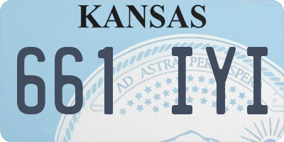 KS license plate 661IYI