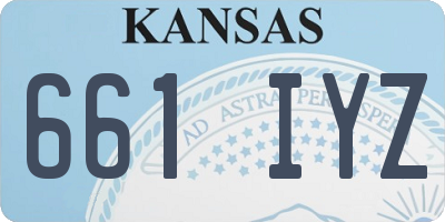 KS license plate 661IYZ