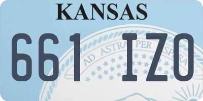 KS license plate 661IZO