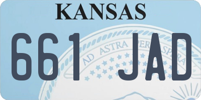 KS license plate 661JAD