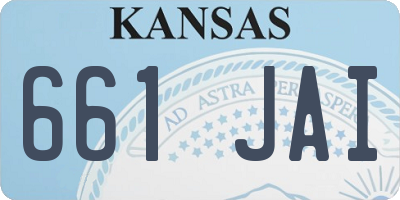 KS license plate 661JAI