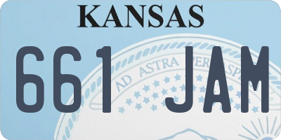 KS license plate 661JAM
