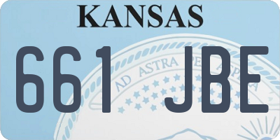 KS license plate 661JBE