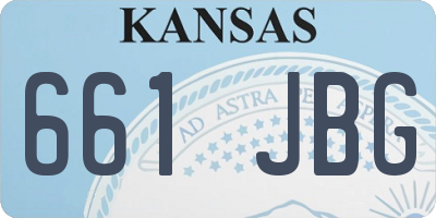 KS license plate 661JBG