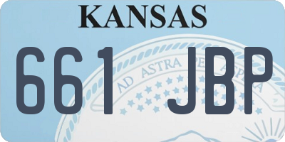 KS license plate 661JBP