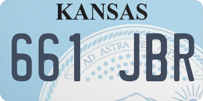 KS license plate 661JBR