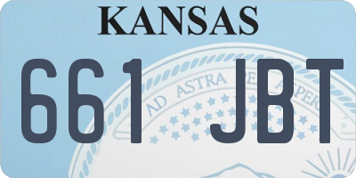KS license plate 661JBT